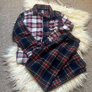 GAP Kids Plaid Pajama Set - Red, Blue, White